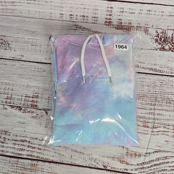 Hollister Must Have Collection Tie Dye Hood Sweatshirt S Pastel Pullover Sweater - Picture 10 of 10